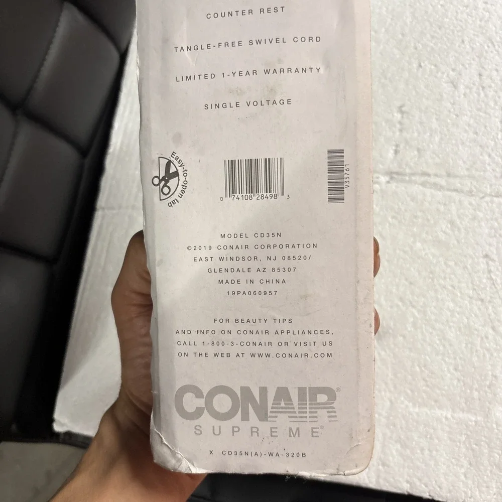 Conair Supreme Spiral Curls 3/4 Inch Curling Iron 2 Heat Settings Model CD35N 20